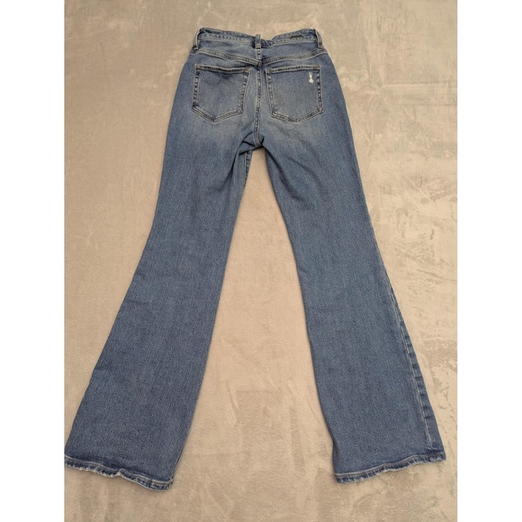 Carve Designs Bootcut Jeans Womens 2 Blue Medium Wash Organic Distressed Denim - Picture 11 of 14